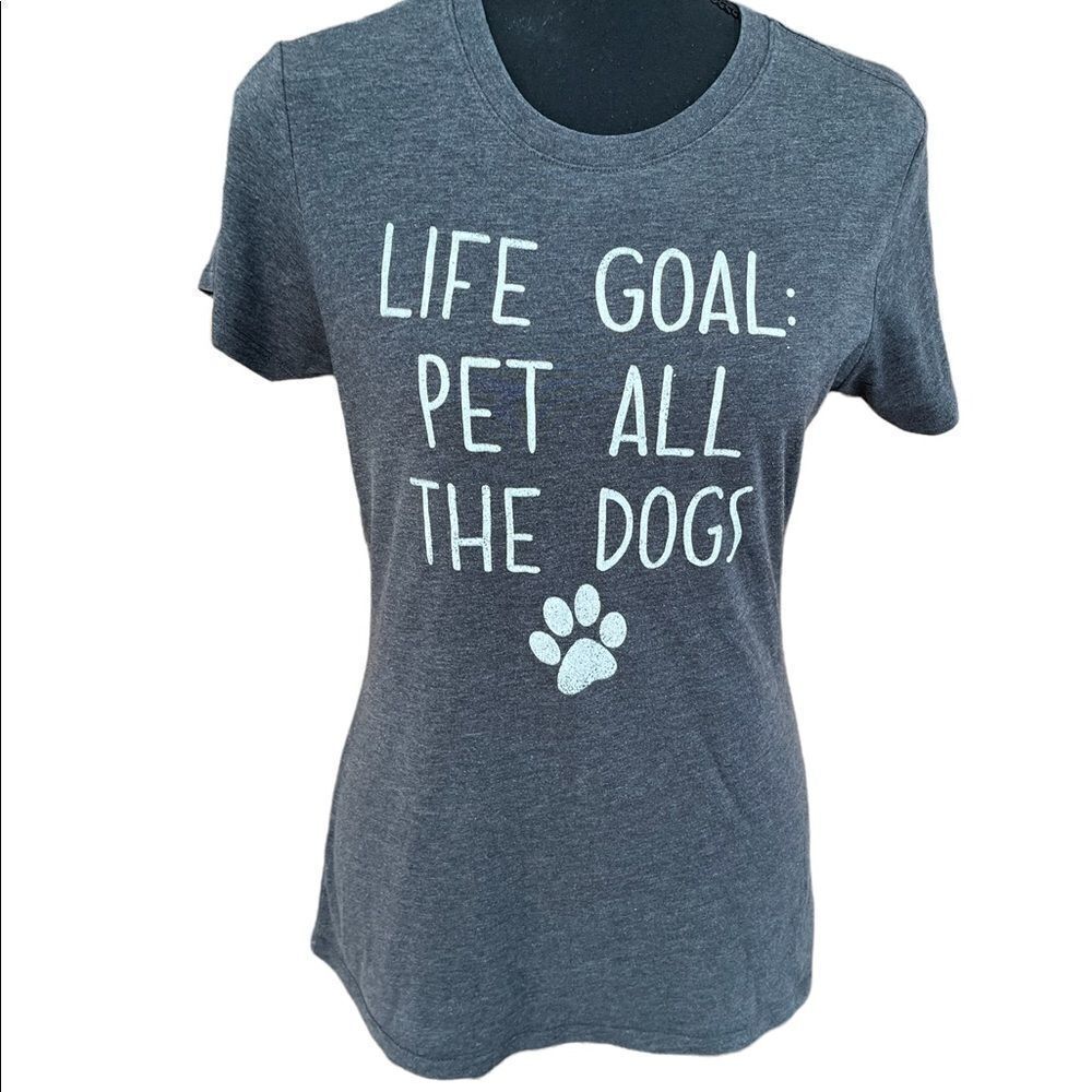 Gray graphic tee, size S